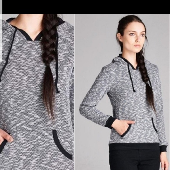 Charcoal Cotton Blend Hoodie - Picture 2 of 2